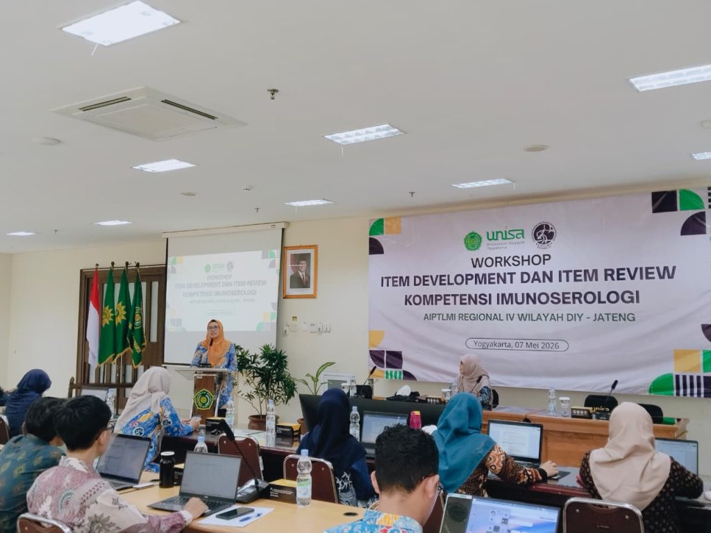 Prodi TLM UNISA Yogyakarta bersama AIPTLMI Regional 4 DIY–Jateng menggelar Workshop Item Development dan Review Kompetensi Imunoserologi untuk memperkuat kualitas soal-soal UKOMNAS
